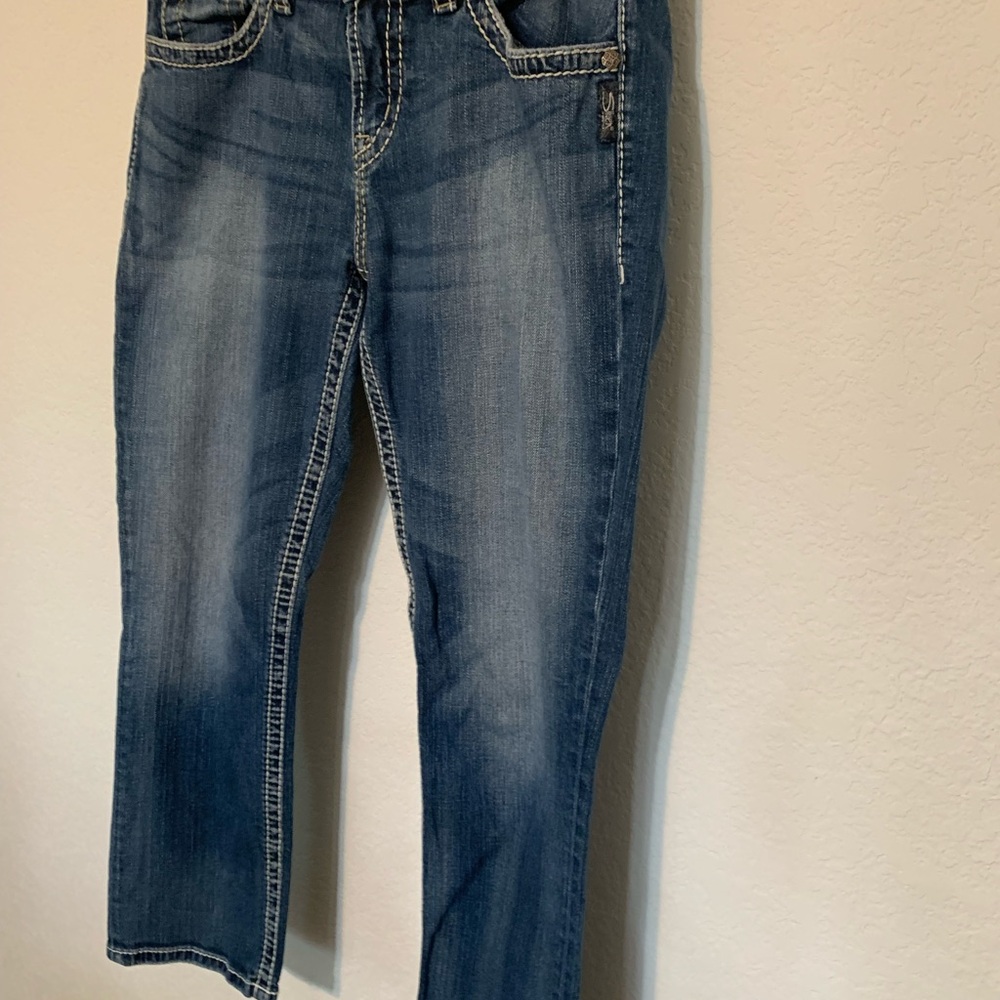 Silver Jeans Women's Cropped Blue Denim